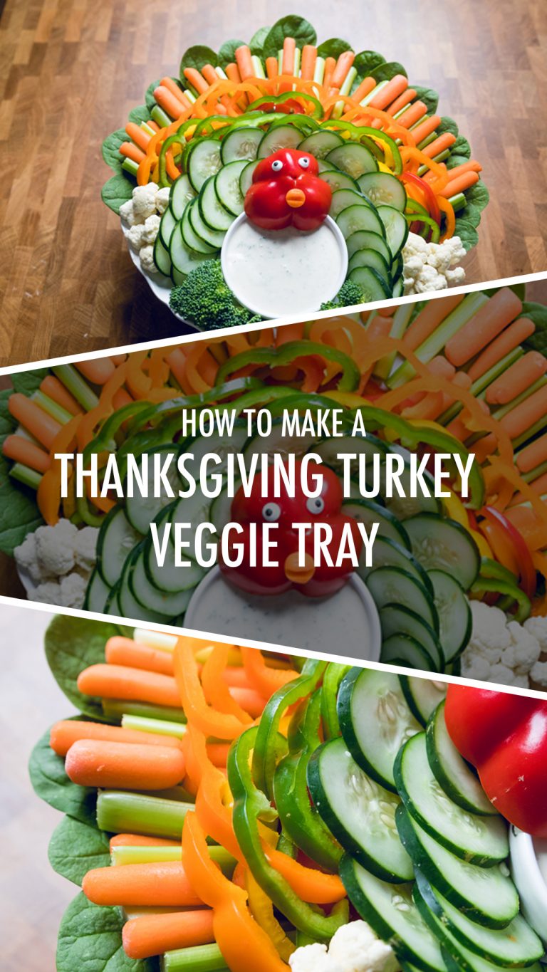 Thanksgiving Turkey Veggie Tray - Make It Dairy Free
