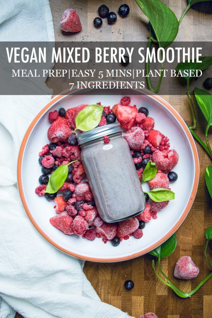 Vegan Triple Berry Smoothie - Make It Dairy Free