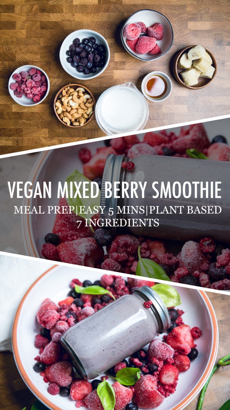 Vegan Triple Berry Smoothie - Make It Dairy Free