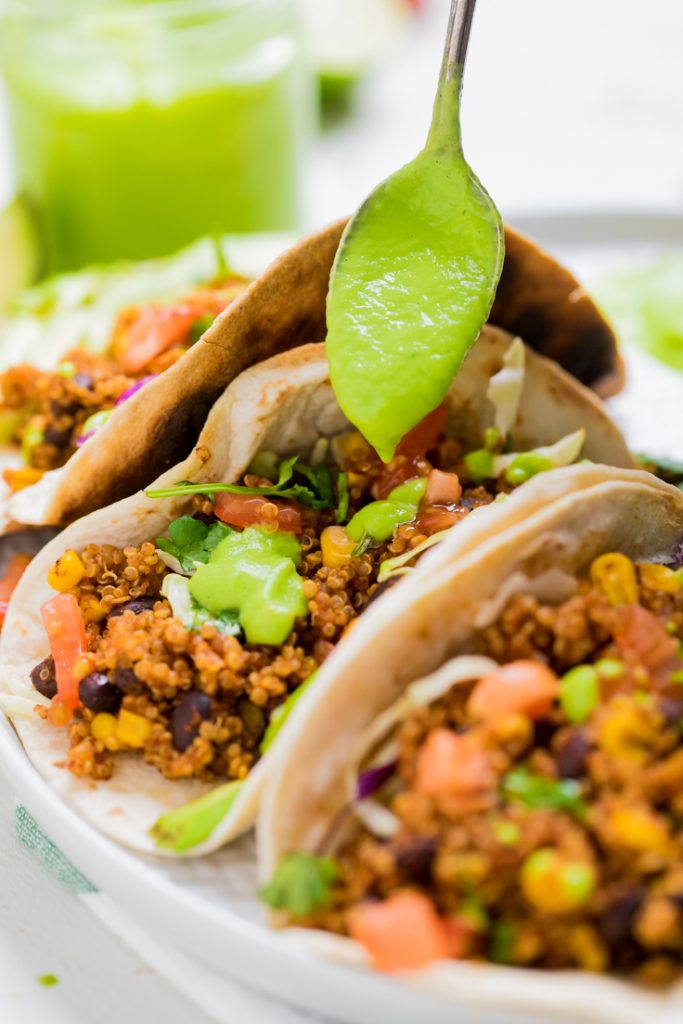 mexican healthy vegetable tacos