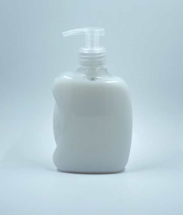 A bottle of liquid vegan handmade soap.