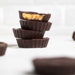 A stack of vegan peanut butter cups.