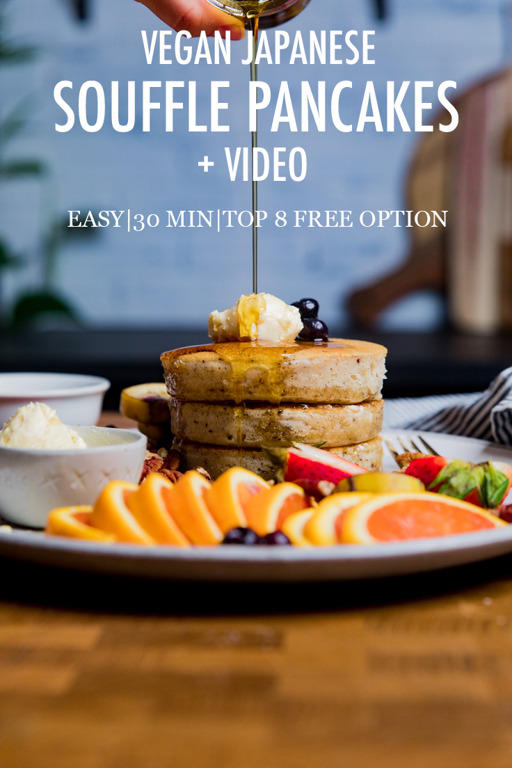 Vegan Japanese Souffle Pancakes - Make It Dairy Free