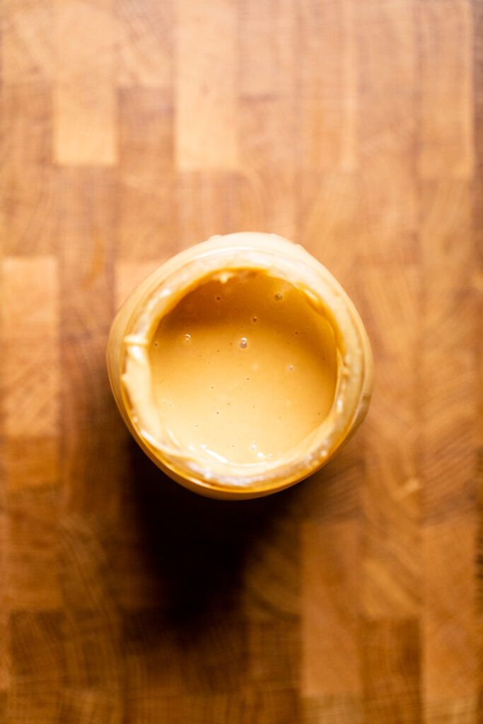 vegan nut butter in a jar.