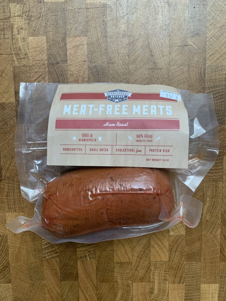 A package of Herbivorous Butcher Ham Roast.