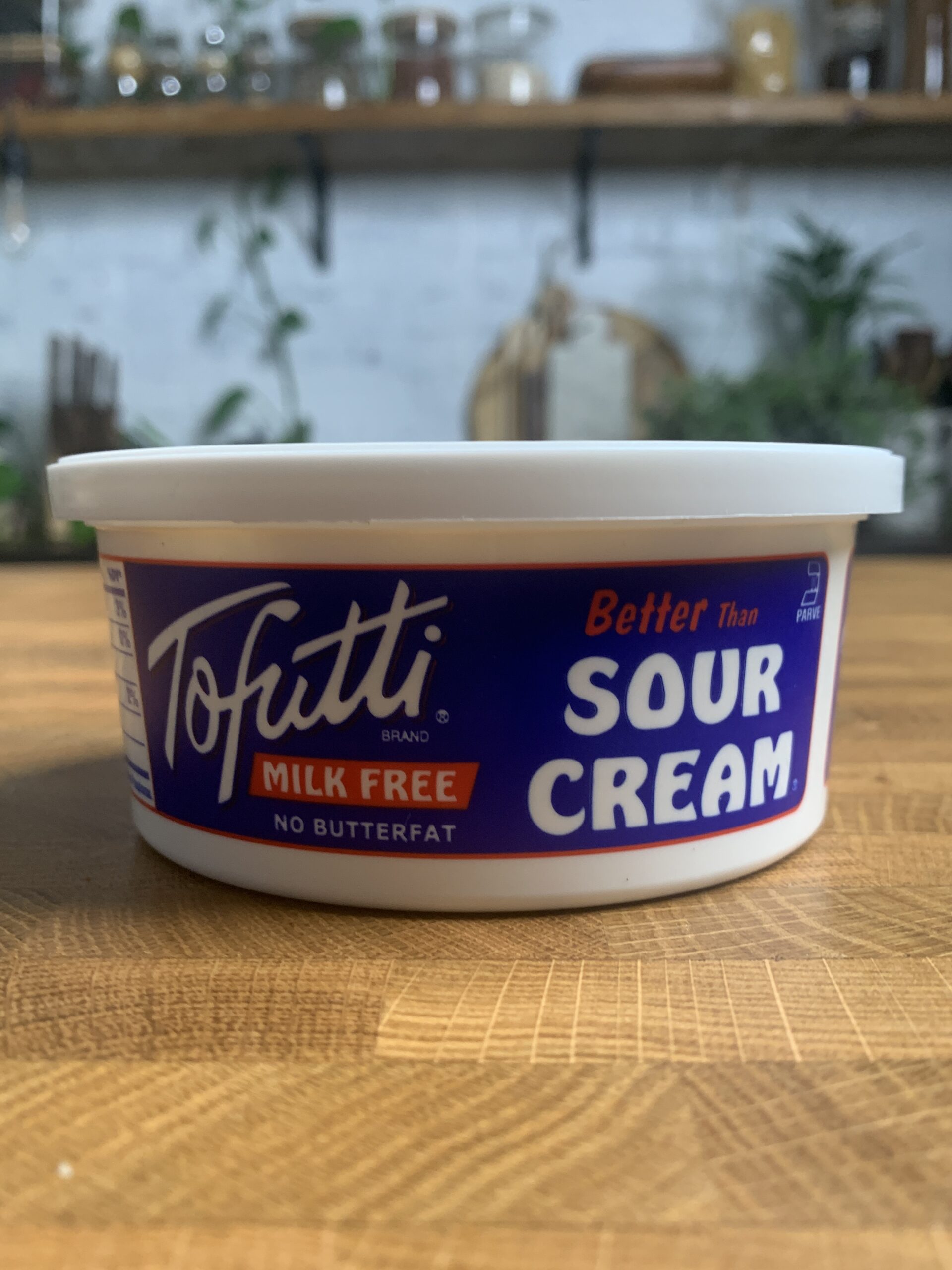 A container of Tofutti Milk Free Sour Cream.