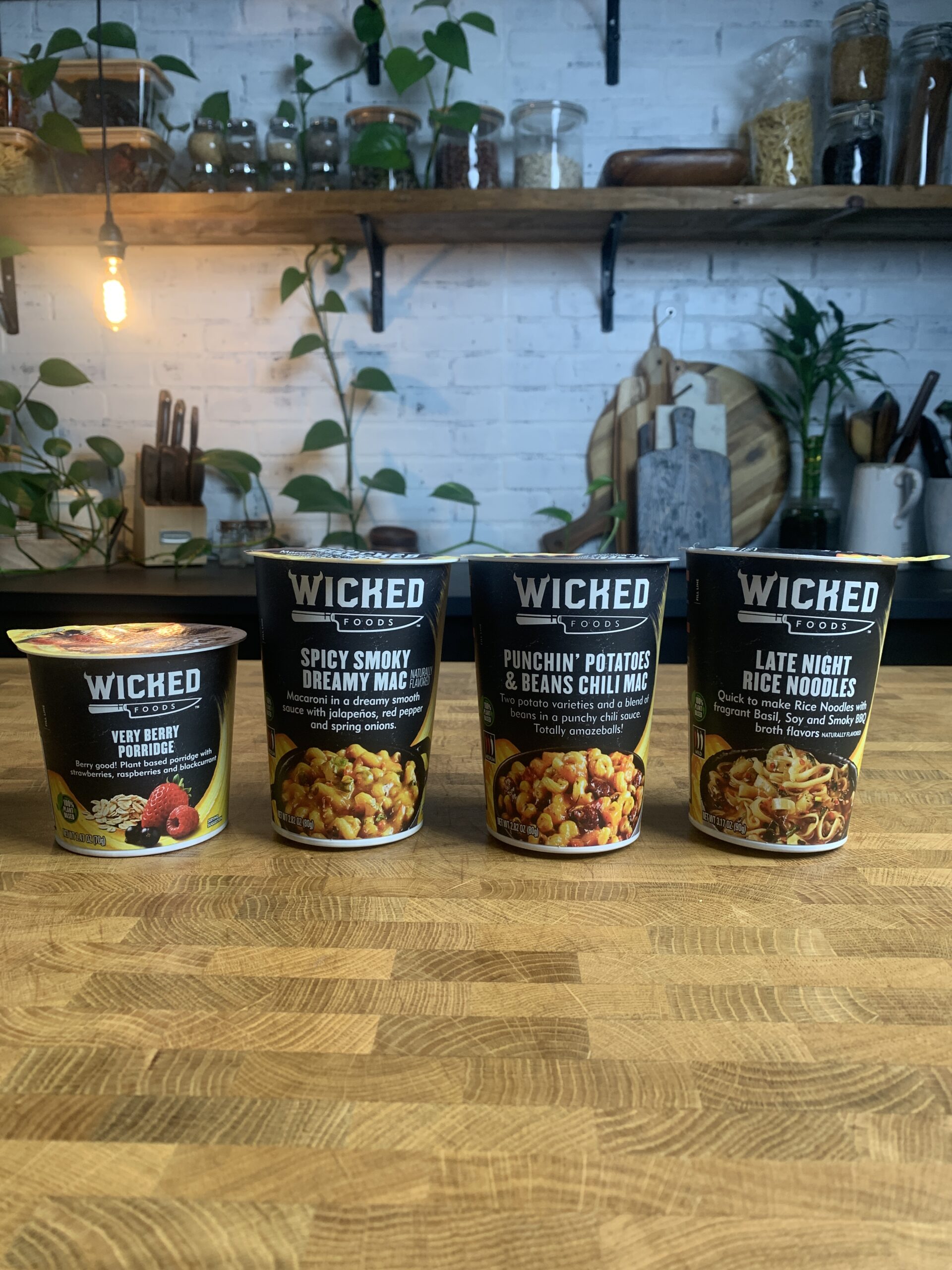 Wicked Kitchen plant-based foods packages. 