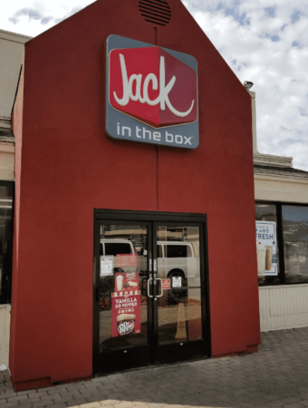Jack in the Box building front.