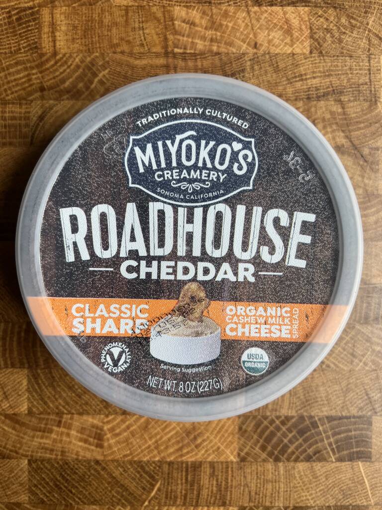Miyoko\'s creamery vegan roadhouse cheddar dip package.