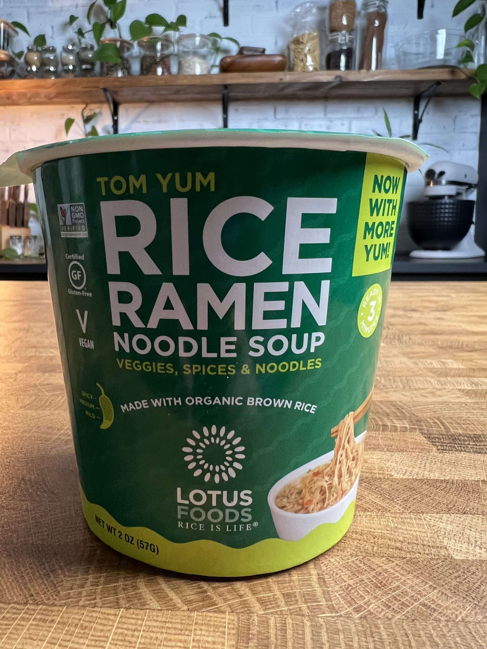 Tom Yum rice ramen noodle soup.