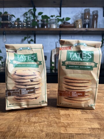 2 bags of Tates vegan cookies.