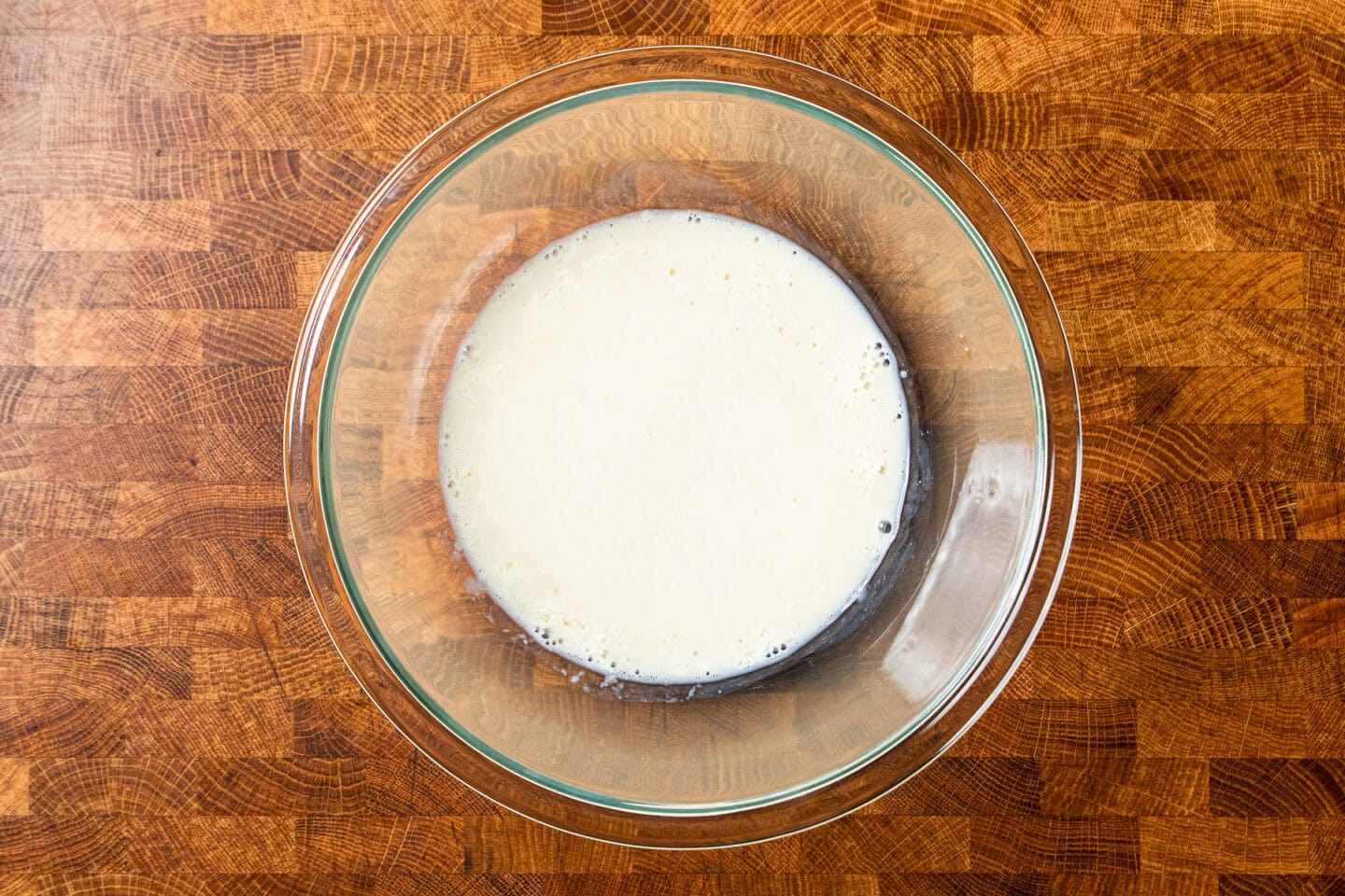 vegan buttermilk in a glass bowl.