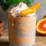 layered orange creamsicle chia seed pudding.